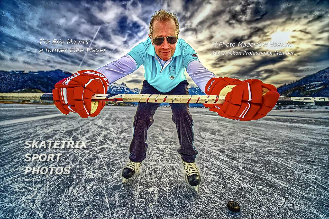 Eric Maurer Ice Hockey Player Frozen Lake Nd F0351 14 01 13